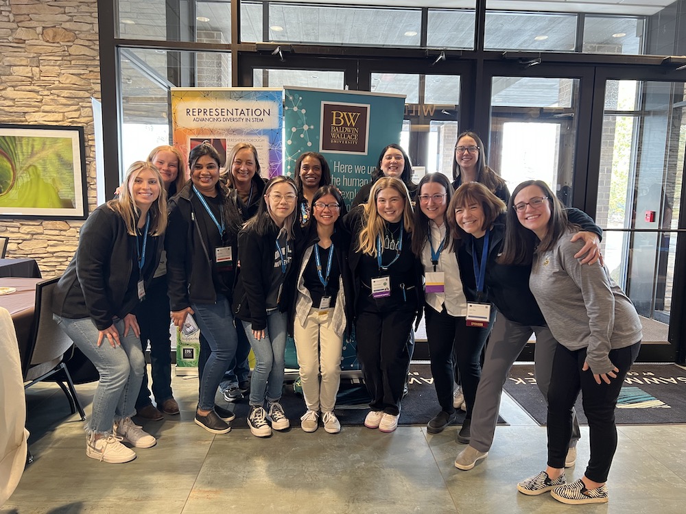 ACM-W students attending the OCWIC conference.